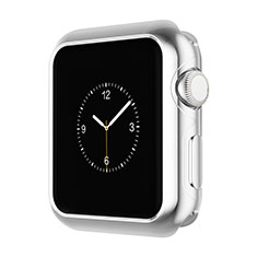 Handyhülle Hülle Luxus Aluminium Metall Rahmen A01 für Apple iWatch 3 38mm Silber