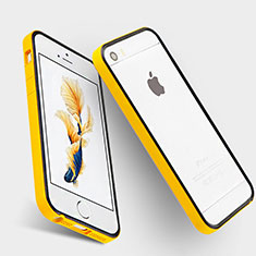 Handyhülle Hülle Luxus Aluminium Metall Rahmen für Apple iPhone 5S Gelb