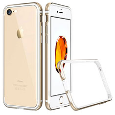 Handyhülle Hülle Luxus Aluminium Metall Rahmen für Apple iPhone 8 Gold