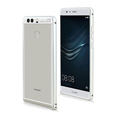 Handyhülle Hülle Luxus Aluminium Metall Rahmen für Huawei P9 Weiß
