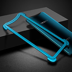 Handyhülle Hülle Luxus Aluminium Metall Rahmen für Oppo Find X Super Flash Edition Blau
