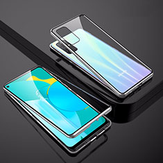 Handyhülle Hülle Luxus Aluminium Metall Rahmen Spiegel 360 Grad Ganzkörper Tasche für Huawei Honor 30S Silber