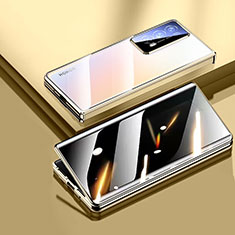 Handyhülle Hülle Luxus Aluminium Metall Rahmen Spiegel 360 Grad Ganzkörper Tasche für Huawei Honor Magic V2 Ultimate 5G Gold