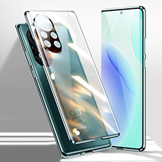 Handyhülle Hülle Luxus Aluminium Metall Rahmen Spiegel 360 Grad Ganzkörper Tasche für Huawei Nova 8 5G Grün