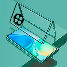 Handyhülle Hülle Luxus Aluminium Metall Rahmen Spiegel 360 Grad Ganzkörper Tasche für OnePlus 11R 5G Grün