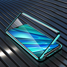 Handyhülle Hülle Luxus Aluminium Metall Rahmen Spiegel 360 Grad Ganzkörper Tasche für Realme 5i Grün