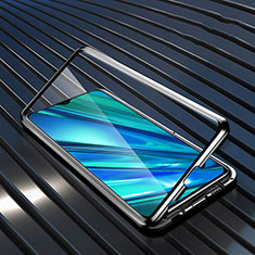 Handyhülle Hülle Luxus Aluminium Metall Rahmen Spiegel 360 Grad Ganzkörper Tasche für Realme 5i Schwarz
