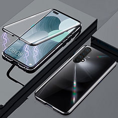 Handyhülle Hülle Luxus Aluminium Metall Rahmen Spiegel 360 Grad Ganzkörper Tasche für Realme X50m 5G Schwarz