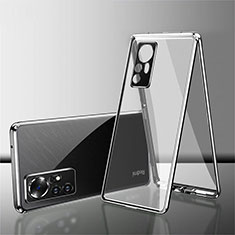 Handyhülle Hülle Luxus Aluminium Metall Rahmen Spiegel 360 Grad Ganzkörper Tasche für Xiaomi Mi 12S 5G Silber