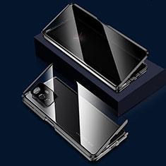 Handyhülle Hülle Luxus Aluminium Metall Rahmen Spiegel 360 Grad Ganzkörper Tasche für Xiaomi Mix Fold 5G Schwarz