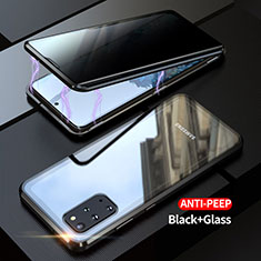 Handyhülle Hülle Luxus Aluminium Metall Rahmen Spiegel 360 Grad Ganzkörper Tasche LK1 für Samsung Galaxy S20 Plus 5G Schwarz