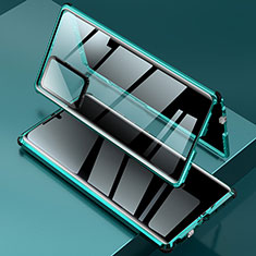 Handyhülle Hülle Luxus Aluminium Metall Rahmen Spiegel 360 Grad Ganzkörper Tasche LK2 für Samsung Galaxy Note 20 Ultra 5G Grün