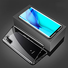 Handyhülle Hülle Luxus Aluminium Metall Rahmen Spiegel 360 Grad Ganzkörper Tasche M02 für Huawei Mate 40 Lite 5G Schwarz