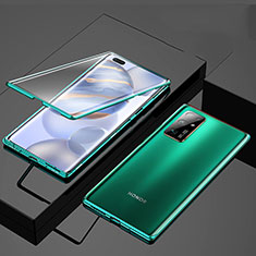 Handyhülle Hülle Luxus Aluminium Metall Rahmen Spiegel 360 Grad Ganzkörper Tasche M03 für Huawei Honor 30 Grün