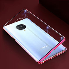 Handyhülle Hülle Luxus Aluminium Metall Rahmen Spiegel 360 Grad Ganzkörper Tasche M04 für Vivo Nex 3 Rot