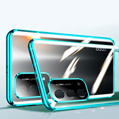 Handyhülle Hülle Luxus Aluminium Metall Rahmen Spiegel 360 Grad Ganzkörper Tasche P01 für OnePlus Nord N200 5G Grün