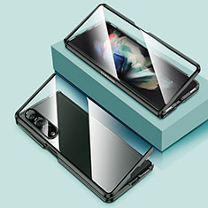 Handyhülle Hülle Luxus Aluminium Metall Rahmen Spiegel 360 Grad Ganzkörper Tasche P03 für Samsung Galaxy Z Fold3 5G Grün