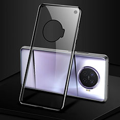 Handyhülle Hülle Luxus Aluminium Metall Rahmen Spiegel 360 Grad Ganzkörper Tasche T02 für Oppo Ace2 Schwarz