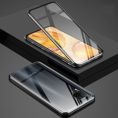 Handyhülle Hülle Luxus Aluminium Metall Rahmen Spiegel 360 Grad Ganzkörper Tasche T03 für Huawei Nova 7i Silber