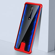 Handyhülle Hülle Luxus Aluminium Metall Rahmen Spiegel 360 Grad Ganzkörper Tasche T05 für Xiaomi Mi 9T Rot