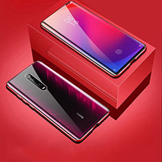 Handyhülle Hülle Luxus Aluminium Metall Rahmen Spiegel 360 Grad Ganzkörper Tasche T06 für Xiaomi Mi 9T Pro Rot