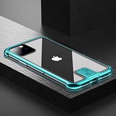 Handyhülle Hülle Luxus Aluminium Metall Rahmen Spiegel 360 Grad Tasche für Apple iPhone 11 Pro Max Grün