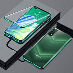 Handyhülle Hülle Luxus Aluminium Metall Rahmen Spiegel 360 Grad Tasche für Huawei Honor V30 5G Grün