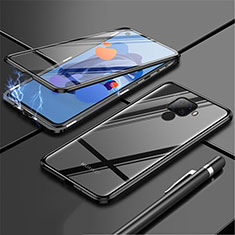 Handyhülle Hülle Luxus Aluminium Metall Rahmen Spiegel 360 Grad Tasche für Huawei Mate 30 Lite Schwarz