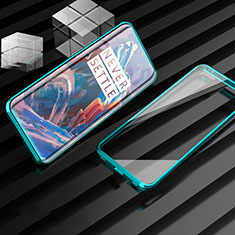 Handyhülle Hülle Luxus Aluminium Metall Rahmen Spiegel 360 Grad Tasche für OnePlus 7T Grün