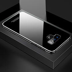 Handyhülle Hülle Luxus Aluminium Metall Rahmen Spiegel 360 Grad Tasche für Samsung Galaxy Note 9 Silber