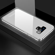 Handyhülle Hülle Luxus Aluminium Metall Rahmen Spiegel 360 Grad Tasche für Samsung Galaxy Note 9 Weiß