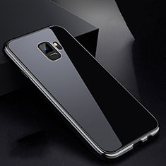 Handyhülle Hülle Luxus Aluminium Metall Rahmen Spiegel 360 Grad Tasche für Samsung Galaxy S9 Grau