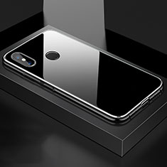 Handyhülle Hülle Luxus Aluminium Metall Rahmen Spiegel 360 Grad Tasche für Xiaomi Mi 8 Silber