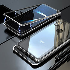 Handyhülle Hülle Luxus Aluminium Metall Rahmen Spiegel 360 Grad Tasche für Xiaomi Mi Mix 3 Silber