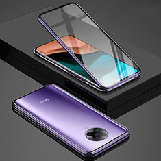 Handyhülle Hülle Luxus Aluminium Metall Rahmen Spiegel 360 Grad Tasche für Xiaomi Redmi K30 Pro 5G Violett