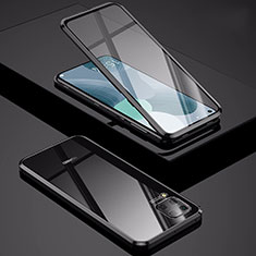 Handyhülle Hülle Luxus Aluminium Metall Rahmen Spiegel 360 Grad Tasche M01 für Huawei P40 Lite Schwarz
