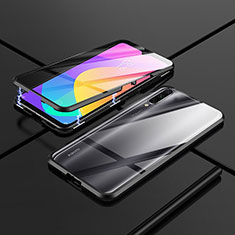 Handyhülle Hülle Luxus Aluminium Metall Rahmen Spiegel 360 Grad Tasche M01 für Xiaomi CC9e Schwarz