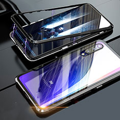Handyhülle Hülle Luxus Aluminium Metall Rahmen Spiegel 360 Grad Tasche M01 für Xiaomi Mi 9 SE Schwarz