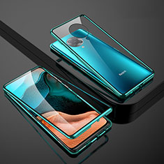 Handyhülle Hülle Luxus Aluminium Metall Rahmen Spiegel 360 Grad Tasche M01 für Xiaomi Redmi K30 Pro 5G Grün