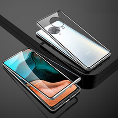 Handyhülle Hülle Luxus Aluminium Metall Rahmen Spiegel 360 Grad Tasche M01 für Xiaomi Redmi K30 Pro 5G Silber