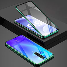 Handyhülle Hülle Luxus Aluminium Metall Rahmen Spiegel 360 Grad Tasche M01 für Xiaomi Redmi K30i 5G Grün