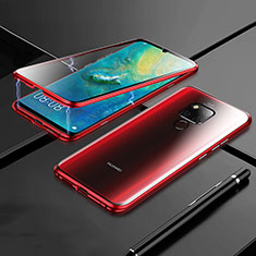 Handyhülle Hülle Luxus Aluminium Metall Rahmen Spiegel 360 Grad Tasche M02 für Huawei Mate 20 Rot