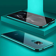 Handyhülle Hülle Luxus Aluminium Metall Rahmen Spiegel 360 Grad Tasche M02 für Huawei Mate 30 Lite Grün