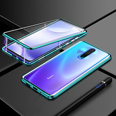 Handyhülle Hülle Luxus Aluminium Metall Rahmen Spiegel 360 Grad Tasche M02 für Xiaomi Redmi K30i 5G Grün