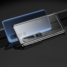 Handyhülle Hülle Luxus Aluminium Metall Rahmen Spiegel 360 Grad Tasche M03 für Xiaomi Mi 10 Pro Schwarz
