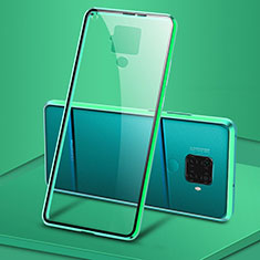 Handyhülle Hülle Luxus Aluminium Metall Rahmen Spiegel 360 Grad Tasche M04 für Huawei Nova 5z Grün