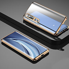 Handyhülle Hülle Luxus Aluminium Metall Rahmen Spiegel 360 Grad Tasche M04 für Xiaomi Mi 10 Pro Gold