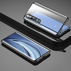 Handyhülle Hülle Luxus Aluminium Metall Rahmen Spiegel 360 Grad Tasche M04 für Xiaomi Mi 10 Pro Schwarz