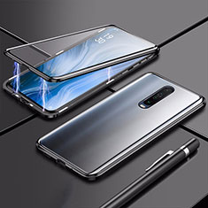 Handyhülle Hülle Luxus Aluminium Metall Rahmen Spiegel 360 Grad Tasche M04 für Xiaomi Poco X2 Schwarz