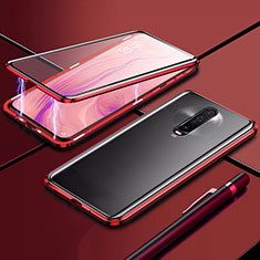 Handyhülle Hülle Luxus Aluminium Metall Rahmen Spiegel 360 Grad Tasche M04 für Xiaomi Redmi K30 5G Rot